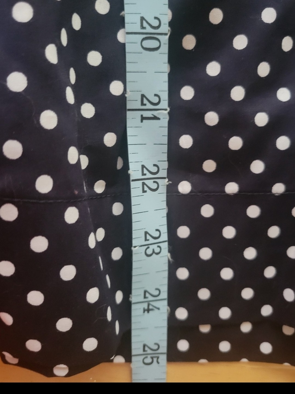 Nautica Navy White Polka Dot Peplum Blouse - Picture 6 of 7